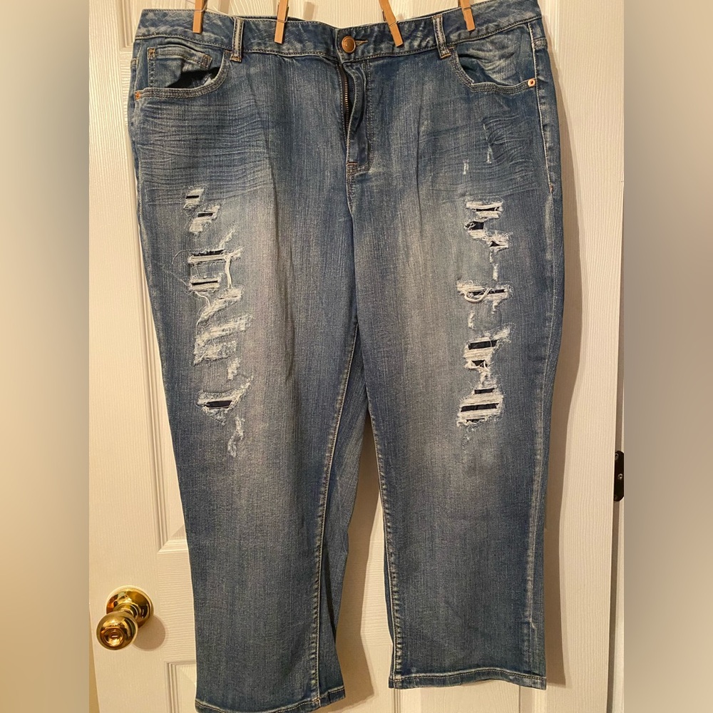 Lane Bryant Blue Capri Jeans